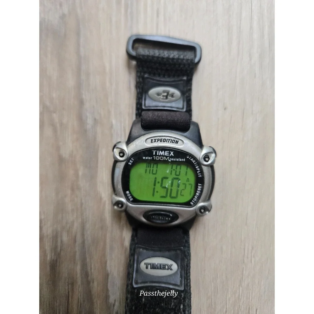 Vtg Timex Watch Mens Expedition Digital Y2K Tactical Outdoor Trail Sport Chrono